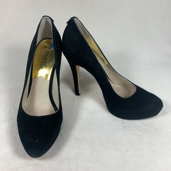 Michael Kors Women’s MK Suede High Heel Almond Toe Pump Sz 7.5M - Picture 10 of 10